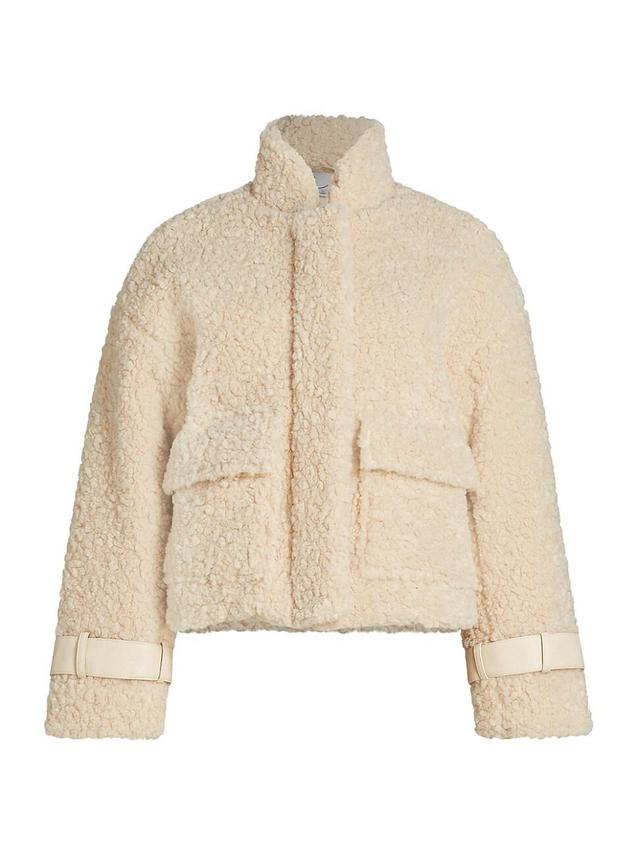 Womens Fallon Zip-Front Sherpa Jacket Product Image