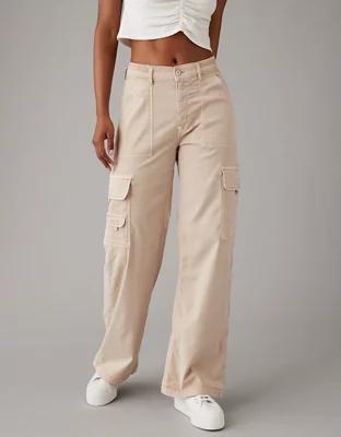 AE Dreamy Drape Stretch Cargo Super High-Waisted Baggy Wide-Leg Pant Product Image