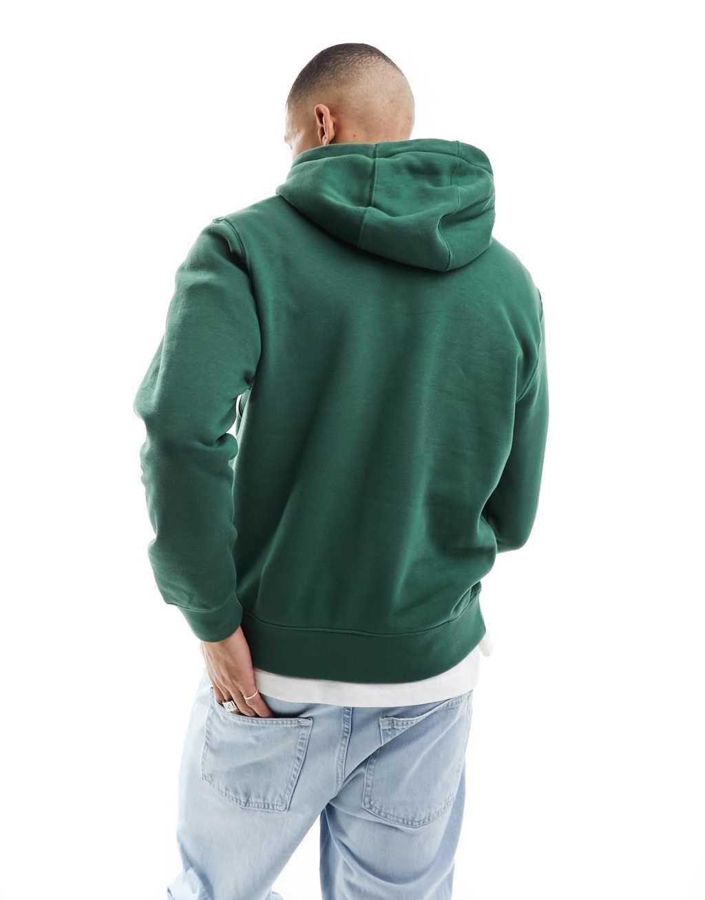 Nike Club logo hoodie in dark green Product Image