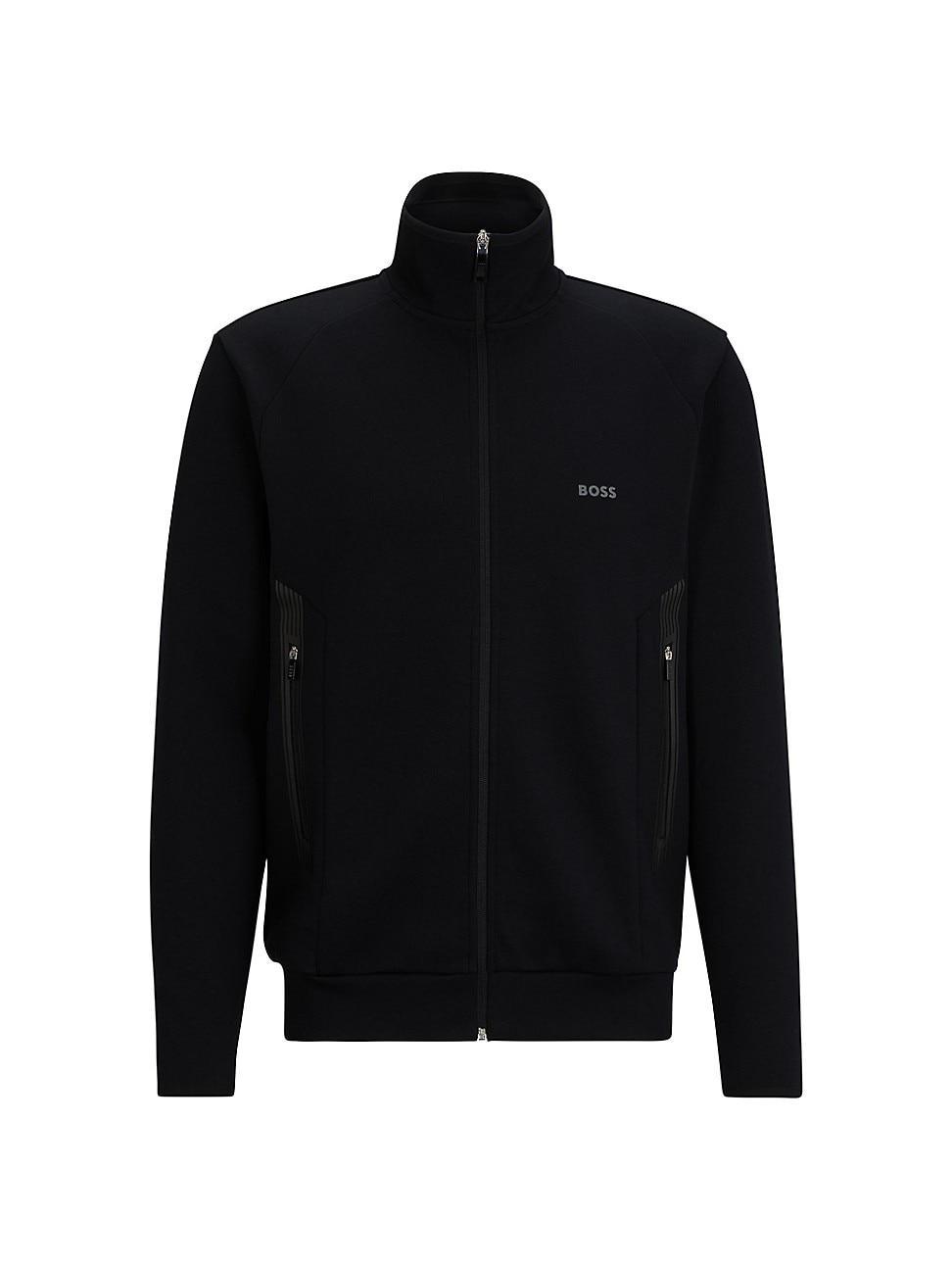 Mens Zip-Up Sweatshirt with Logo Print Product Image