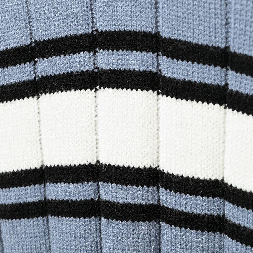 Striped V-Neck Sweater Product Image