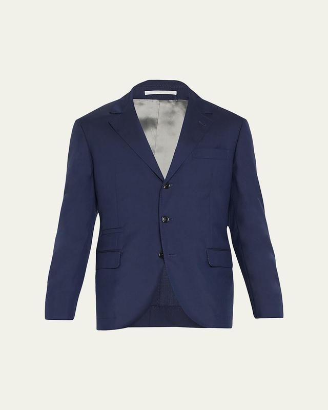 Mens Wool Three-Button Two-Piece Suit Product Image