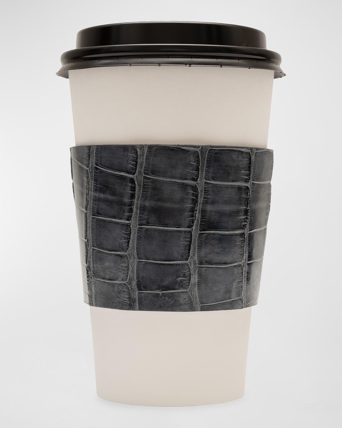 Mens Glazed Alligator Leather Cup Sleeve Product Image