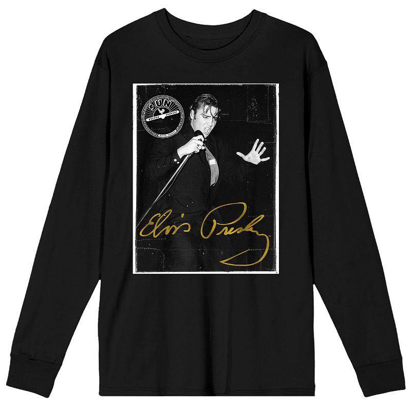 Mens Sun Records Elvis Presley Long Sleeve Graphic Tee Product Image