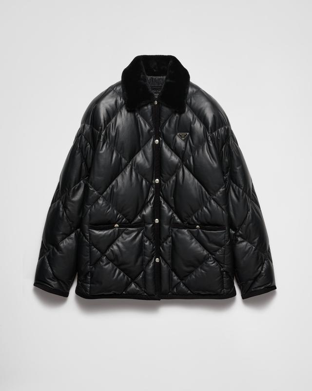 Quilted nappa leather caban Product Image