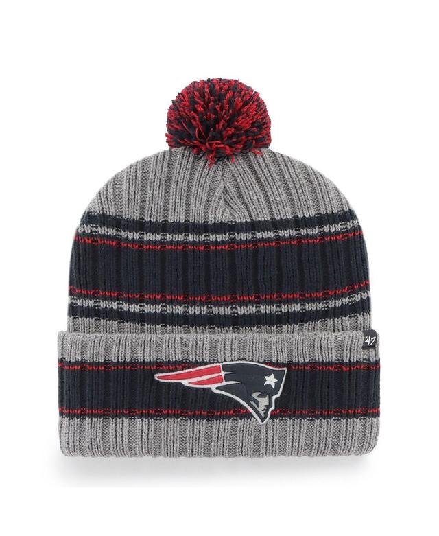 Mens 47 Graphite New England Patriots Rexford Cuffed Knit Hat with Pom Product Image