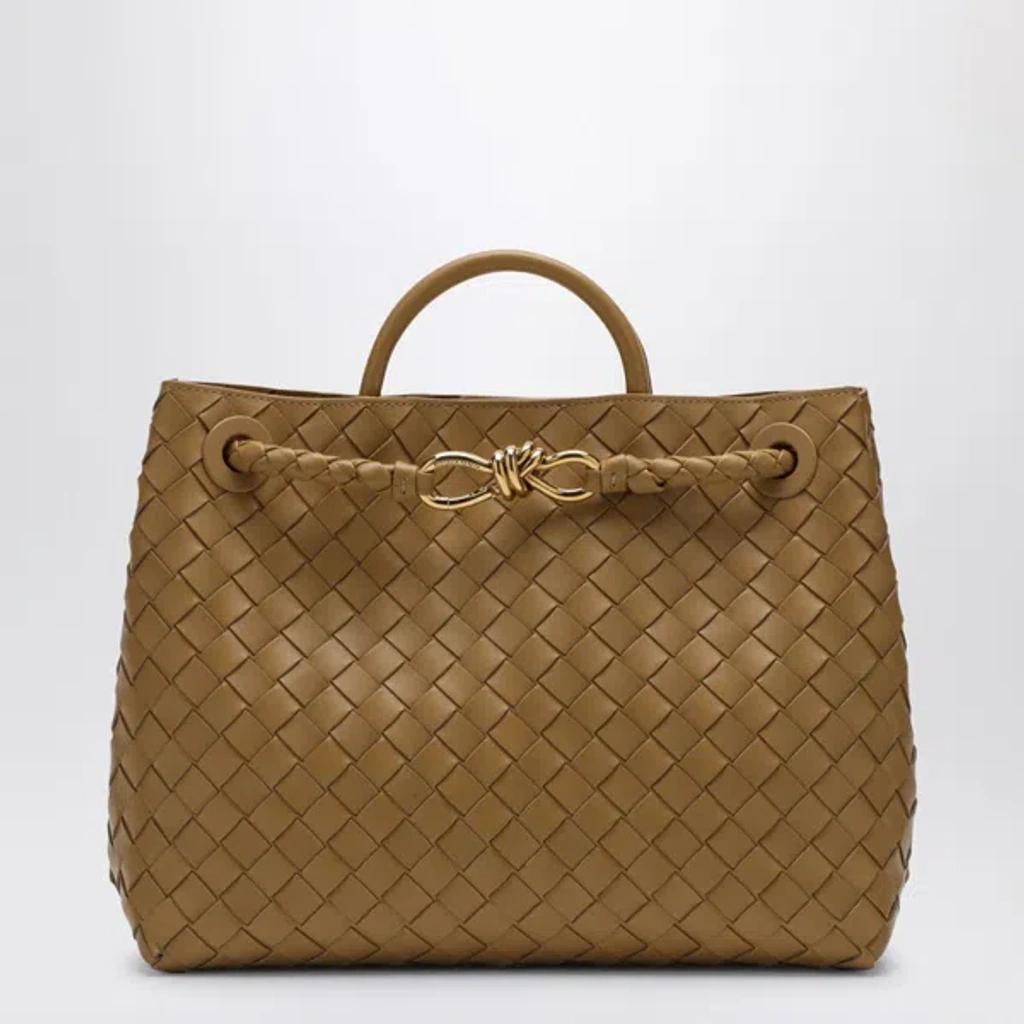 Andiamo Medium Woven Shoulder Bag In Brown Product Image