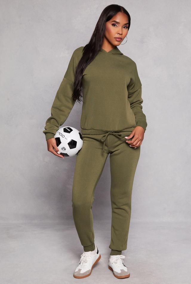 Womens Fleece Lined High Waisted Joggers Product Image