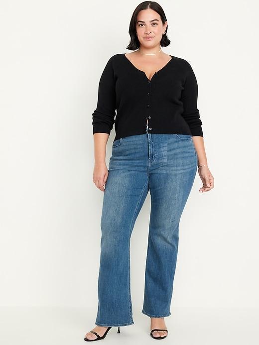 High-Waisted Wow Flare Jeans Product Image