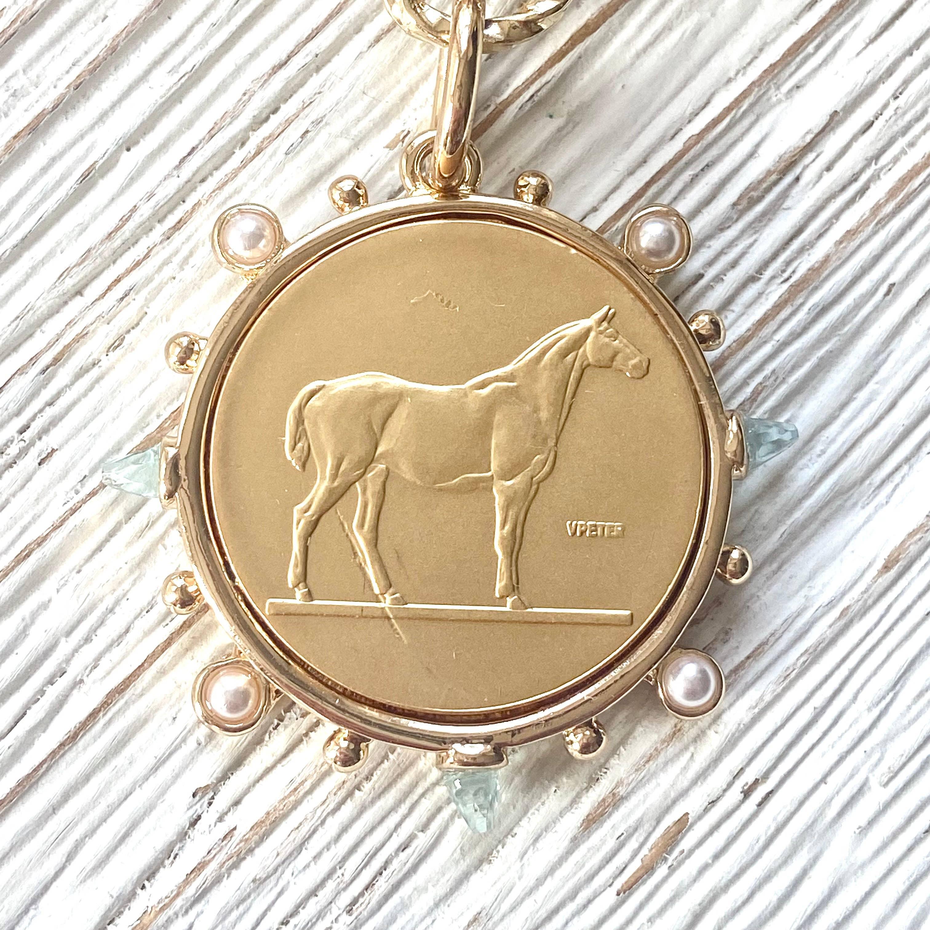 Horse coin equestrian jewelry necklace Product Image