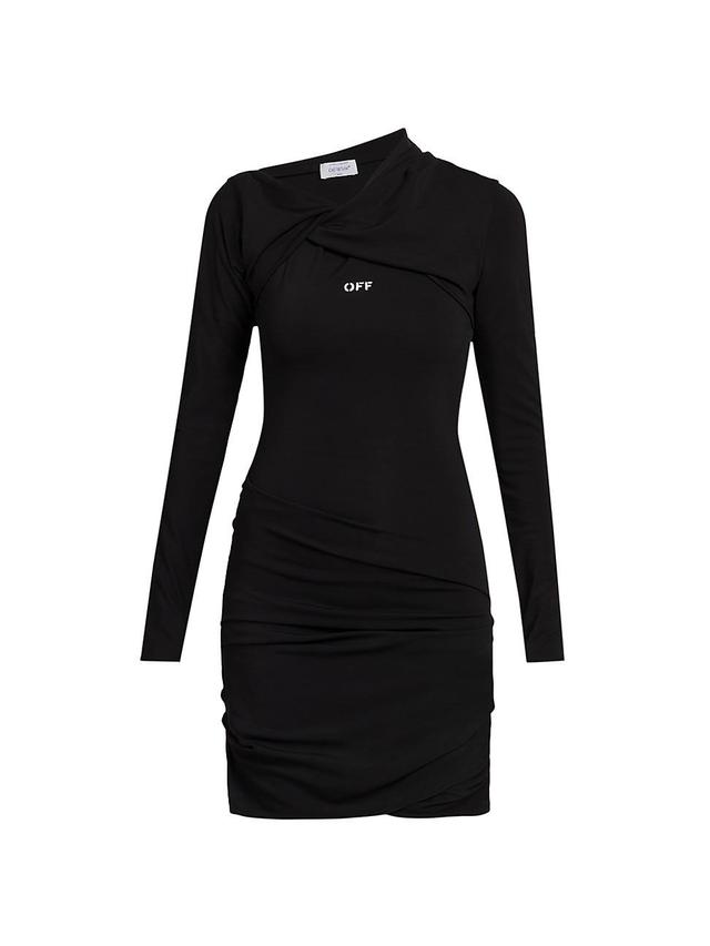 Womens Gathered Logo Minidress Product Image