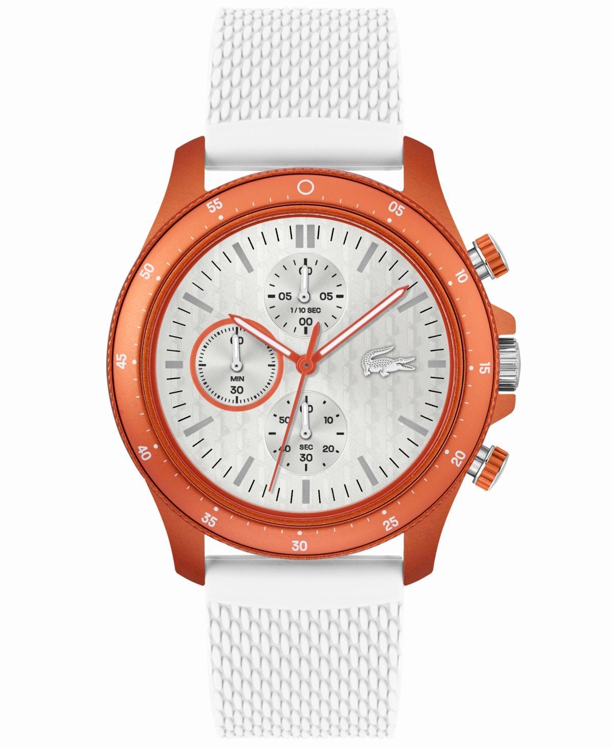 Lacoste Mens Neoheritage Chronograph White Silicone Strap Watch Product Image