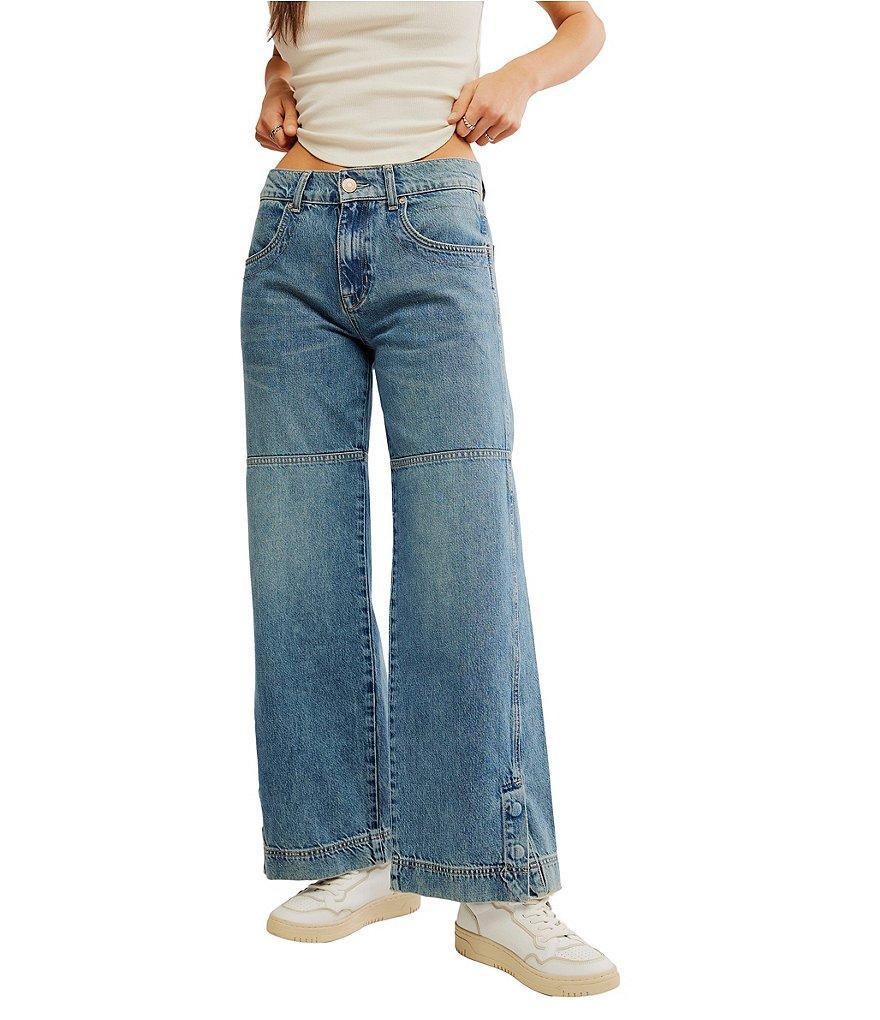 Free People We The Free Benji Denim Mid Rise Relaxed Wide Leg Jeans product image