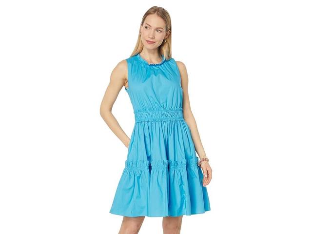 Lilly Pulitzer Elina Stretch Cotton Dress (Cumulus ) Women's Dress Product Image