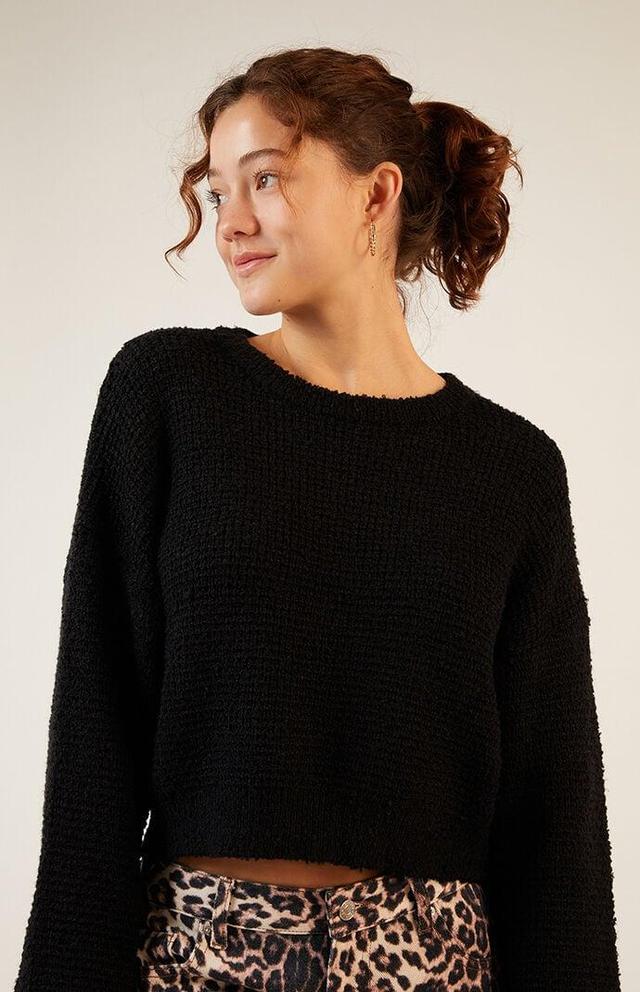 Womens Snug Waffle Knit Sweater Product Image