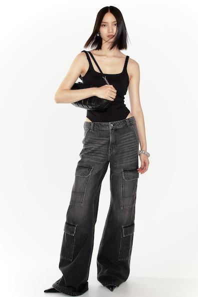 Denim Cargo Pants Product Image