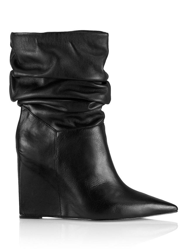 Womens Ashlee Leather Wedge Boots Product Image