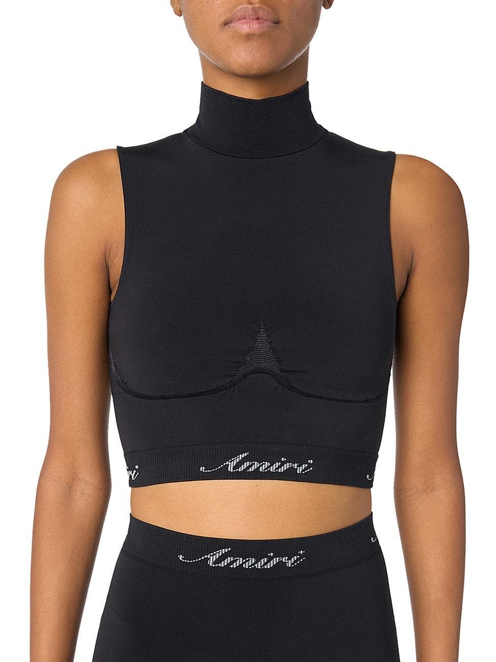 Womens Seamless Logo Mock Turtleneck Top Product Image