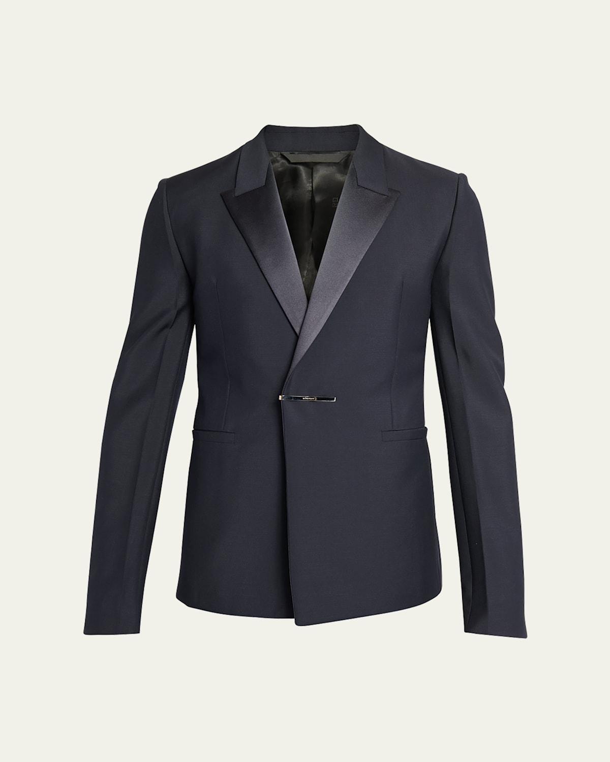 Givenchy Metal Clip Detail Wool Blend Evening Jacket Product Image