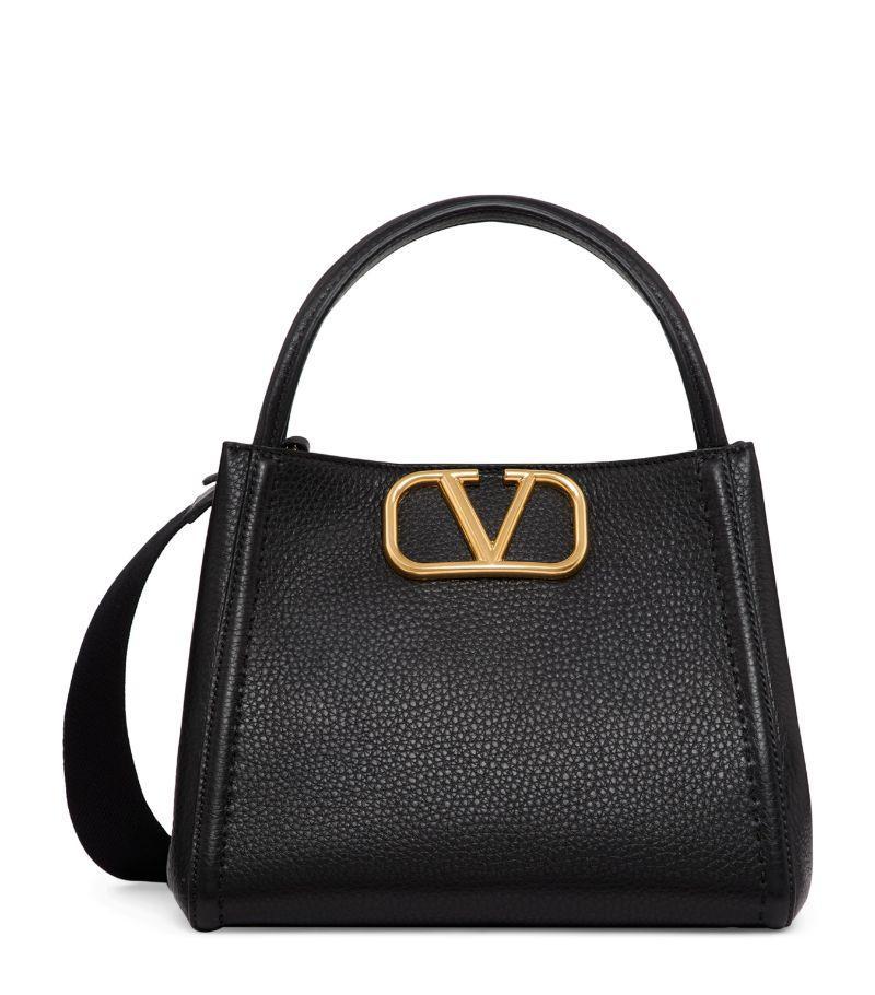 Medium Leather Alltime Top-handle Bag In Nero Product Image