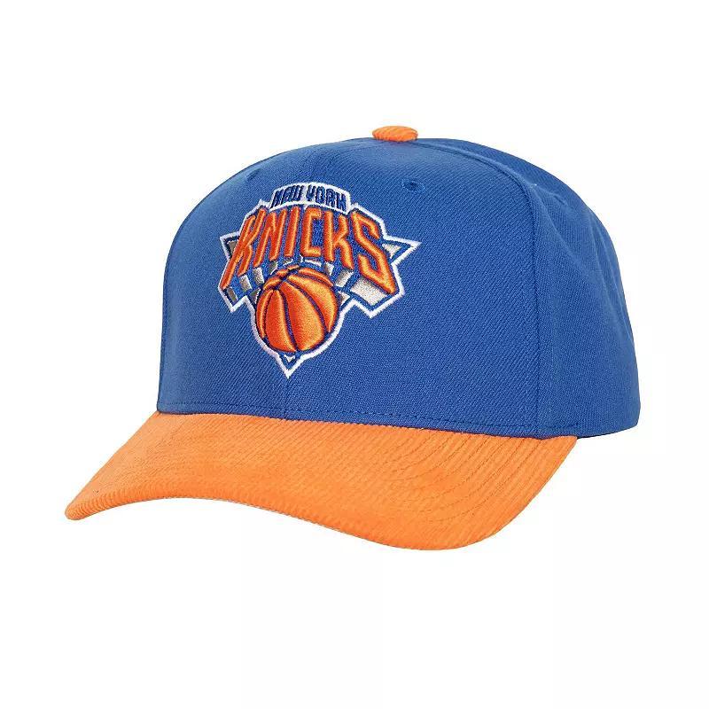 Mens Mitchell & Ness New York Knicks Corduroy Pro Crown Adjustable Hat Product Image