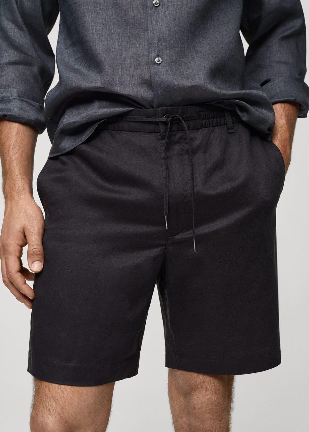 Mango Mens Linen 7.48 Cord Shorts Product Image