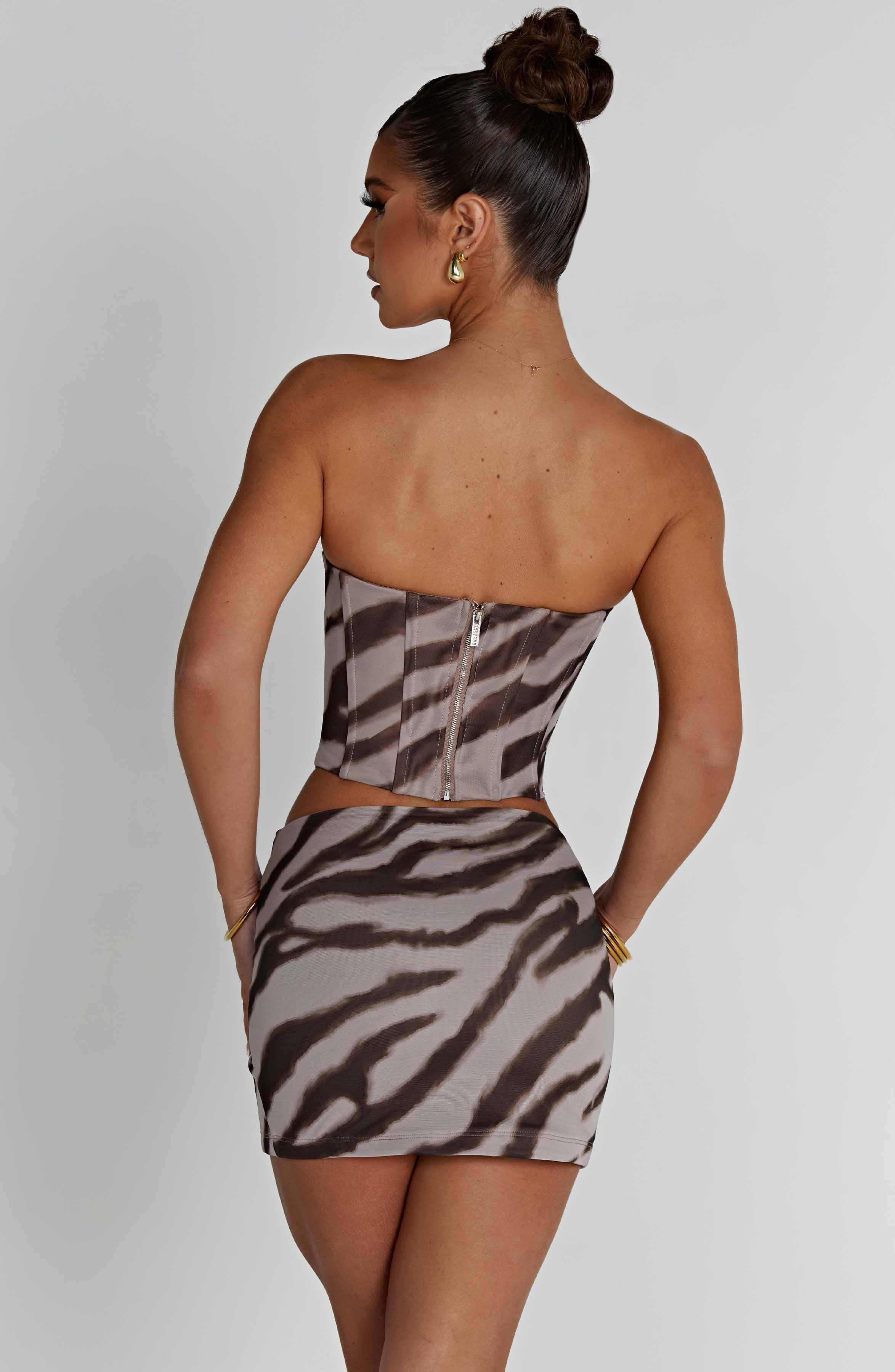 Cami Corset - Zebra Print Product Image