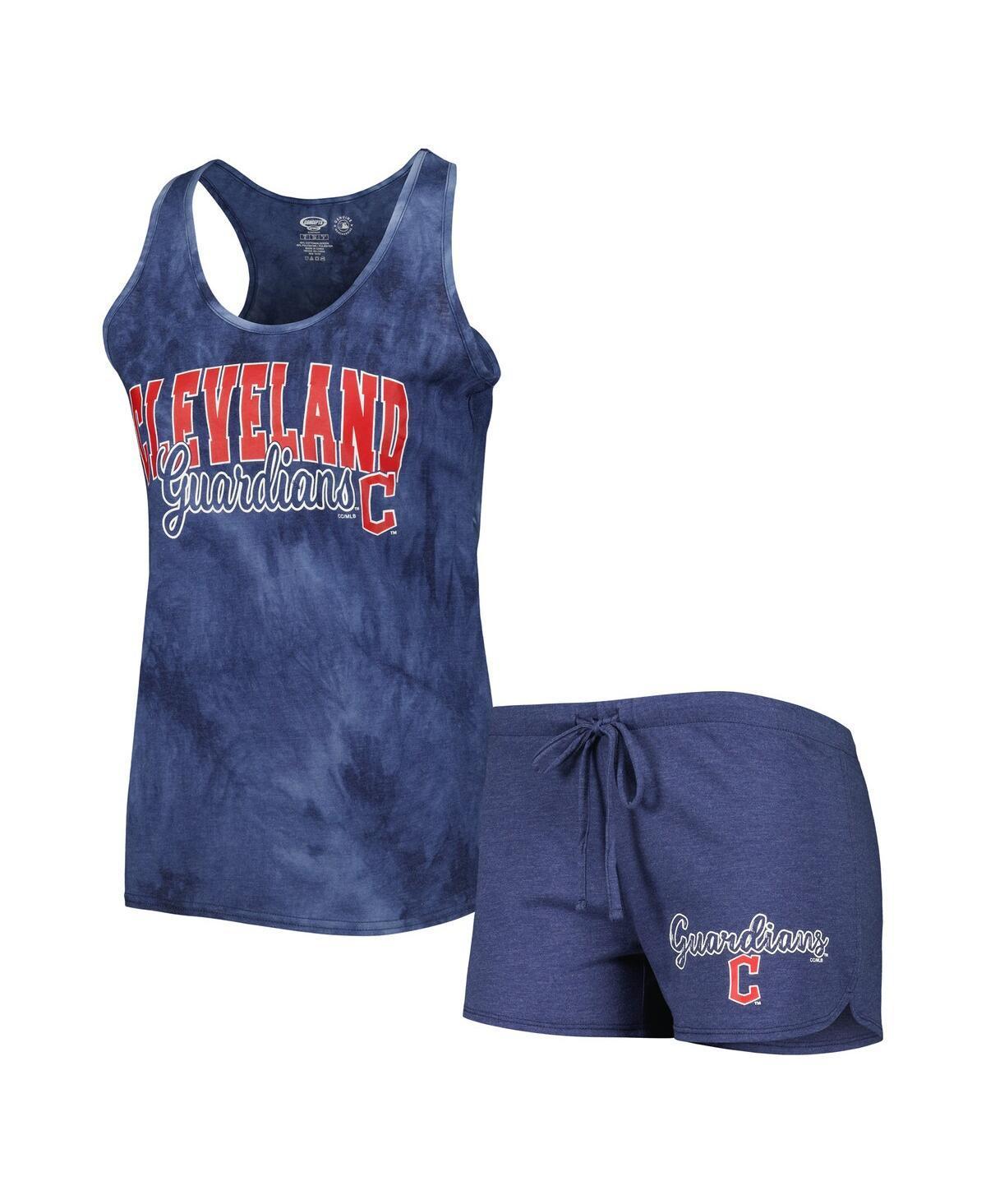 Womens Concepts Sport Navy Cleveland Guardians Billboard Racerback Tank and Shorts Sleep Set Product Image