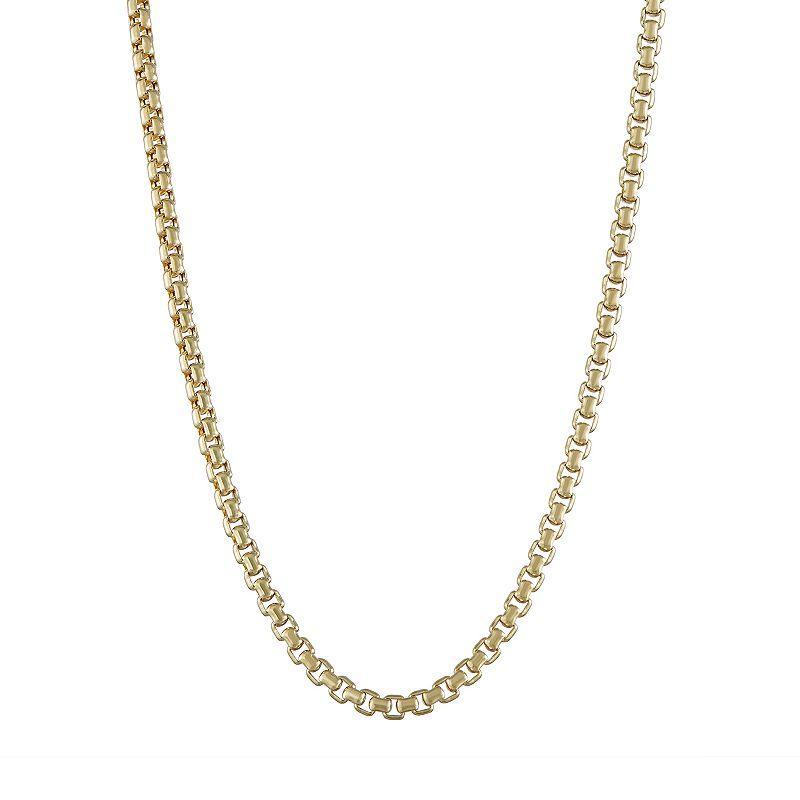 Jordan Blue 14k Gold Box Chain Necklace, Womens Yellow Product Image