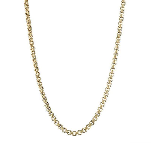 Jordan Blue 14k Gold 2.45 mm Box Chain Necklace, Womens Yellow Product Image