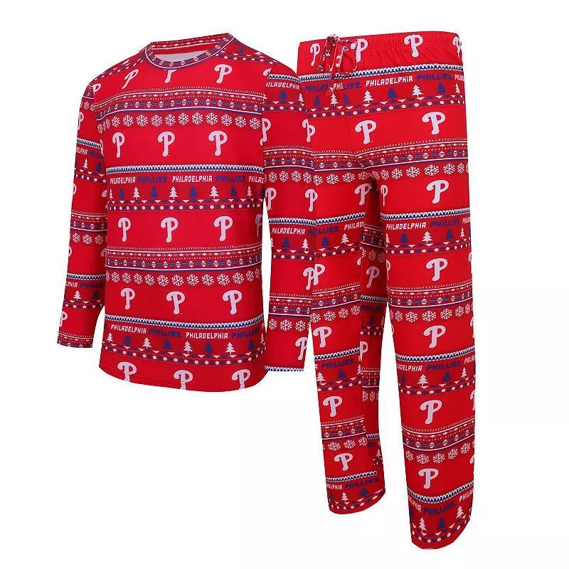 Mens Concepts Sport Philadelphia Phillies Knit Ugly Sweater Long Sleeve Top & Pants Set Product Image