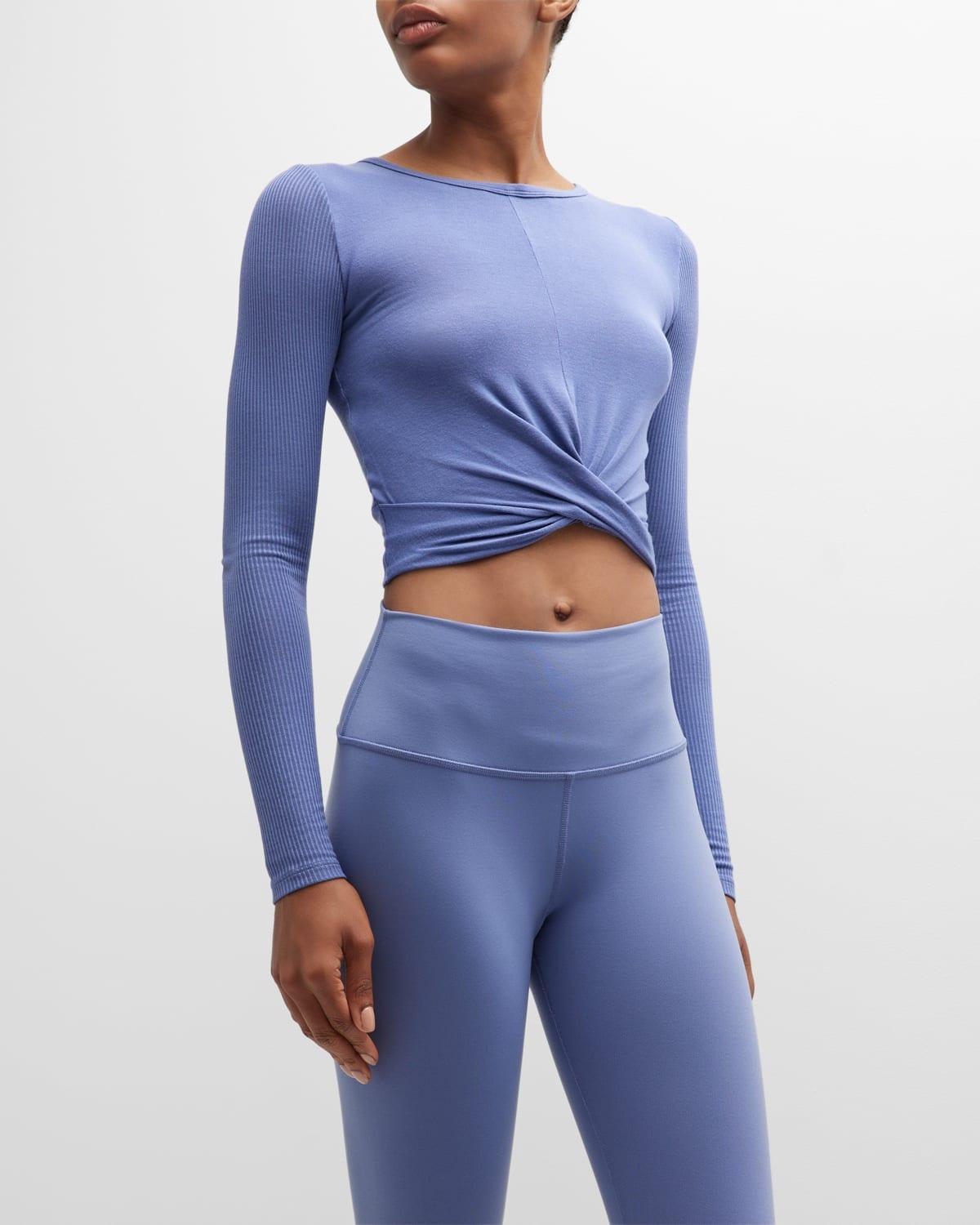 Cross-Front Long-Sleeve Crop Top product image