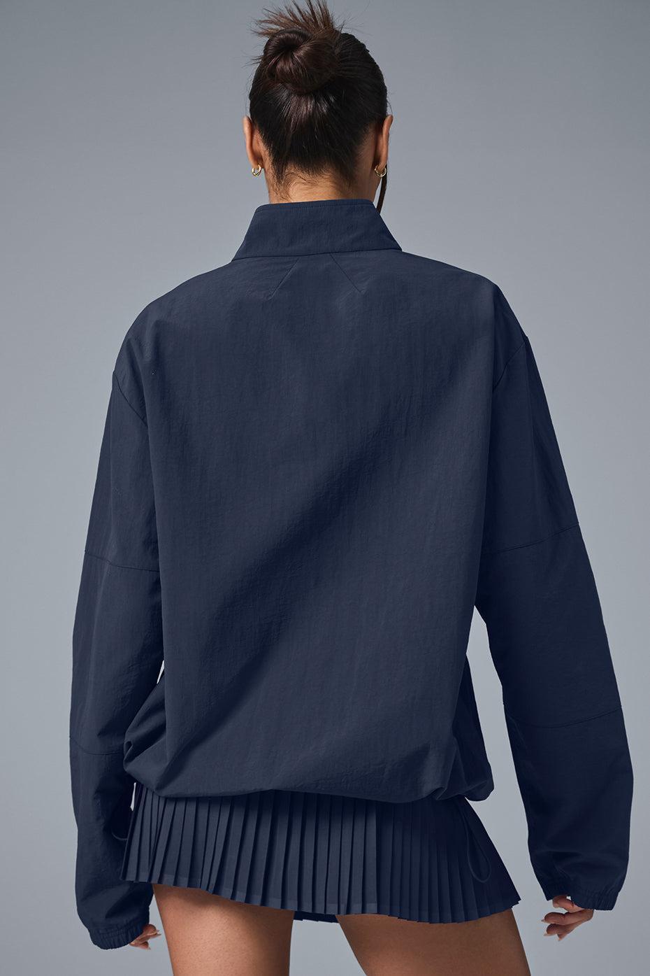 Light Weight Takeaway Track Pullover - Navy Product Image