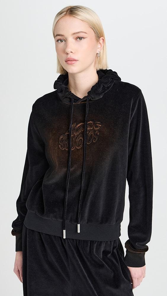 Acne Studios Soft Velour Hooded Sweatshirt | Shopbop Product Image