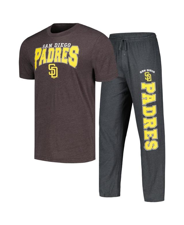 Mens Concepts Sport Charcoal/Brown San Diego Padres Meter T-Shirt & Pants Sleep Set Product Image