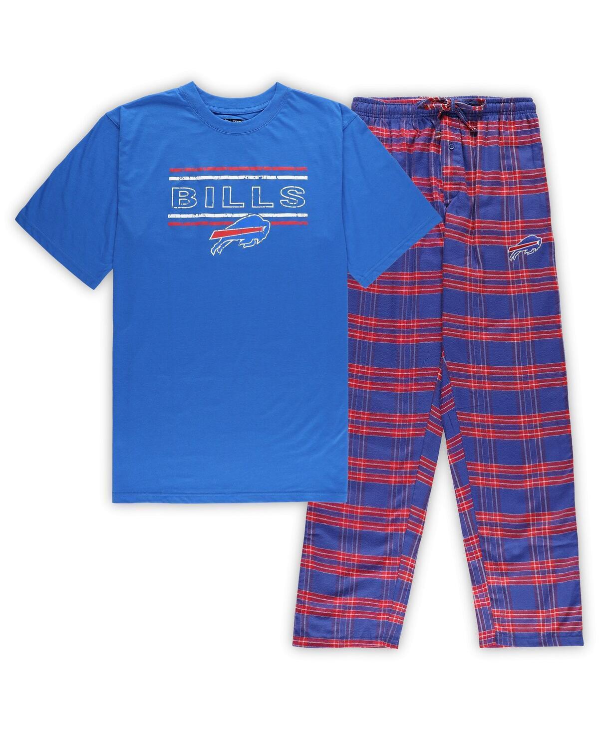 Mens Concepts Sport Royal Buffalo Bills Big and Tall Flannel Sleep Set - Royal Product Image