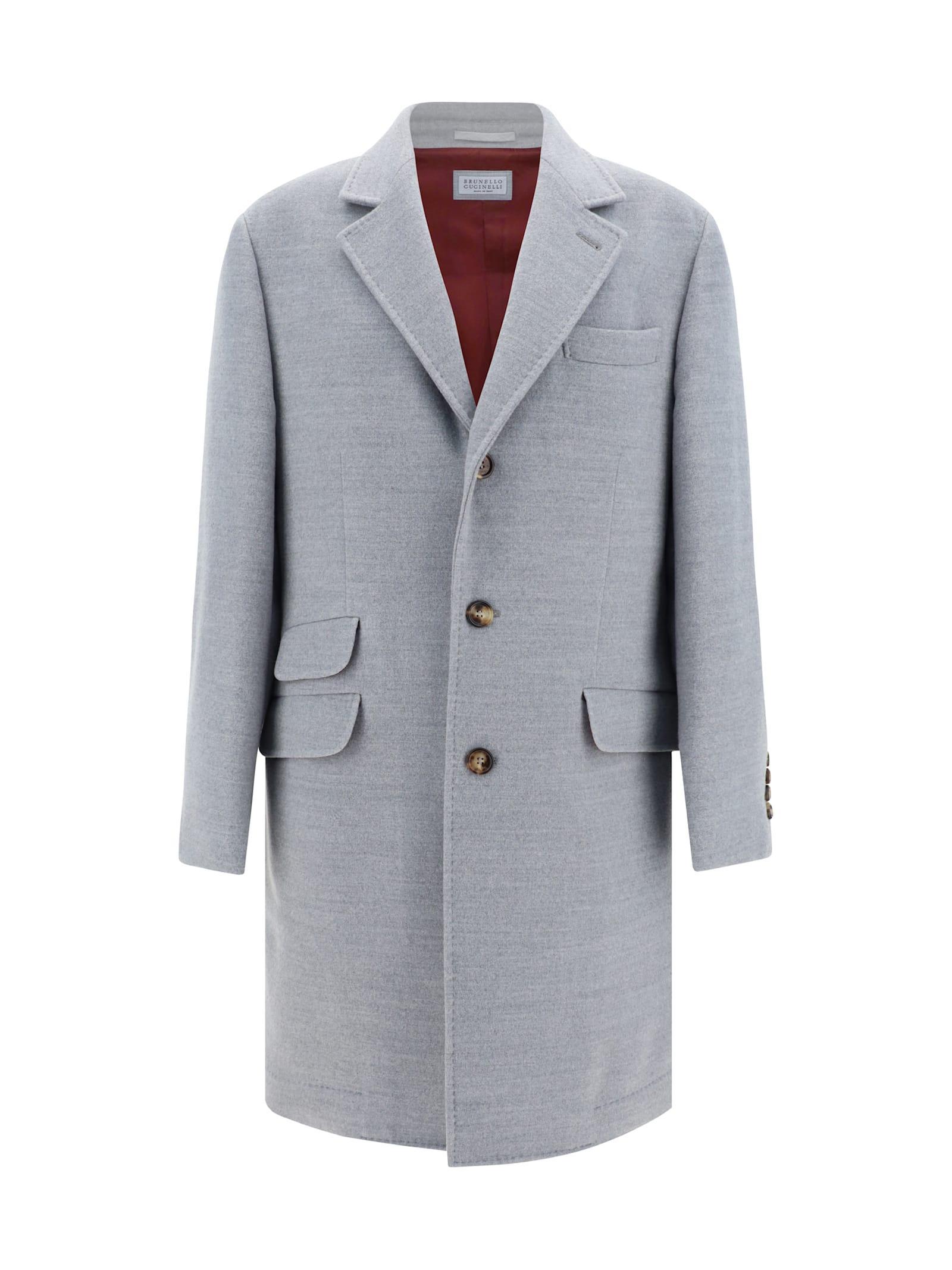 BRUNELLO CUCINELLI Coat In Perla/sabbia Product Image