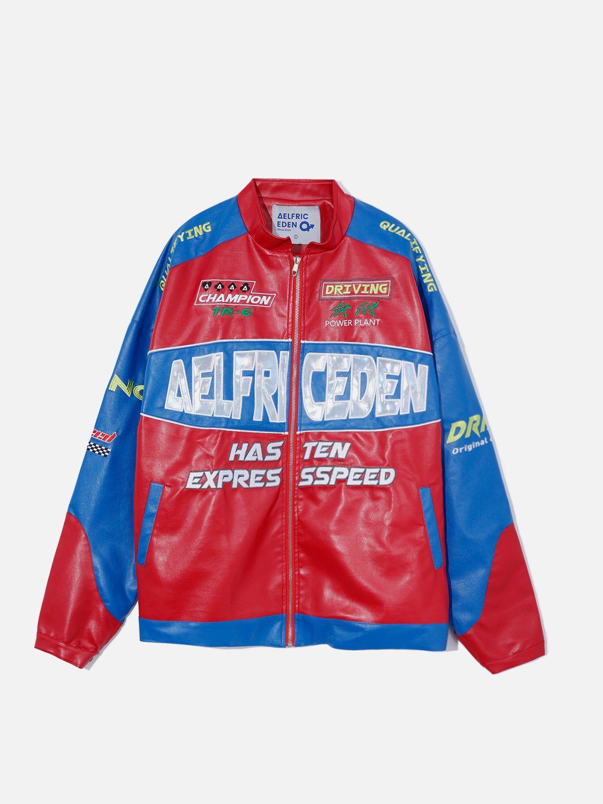 Aelfric Eden Embroidery Racer Moto Jacket Product Image