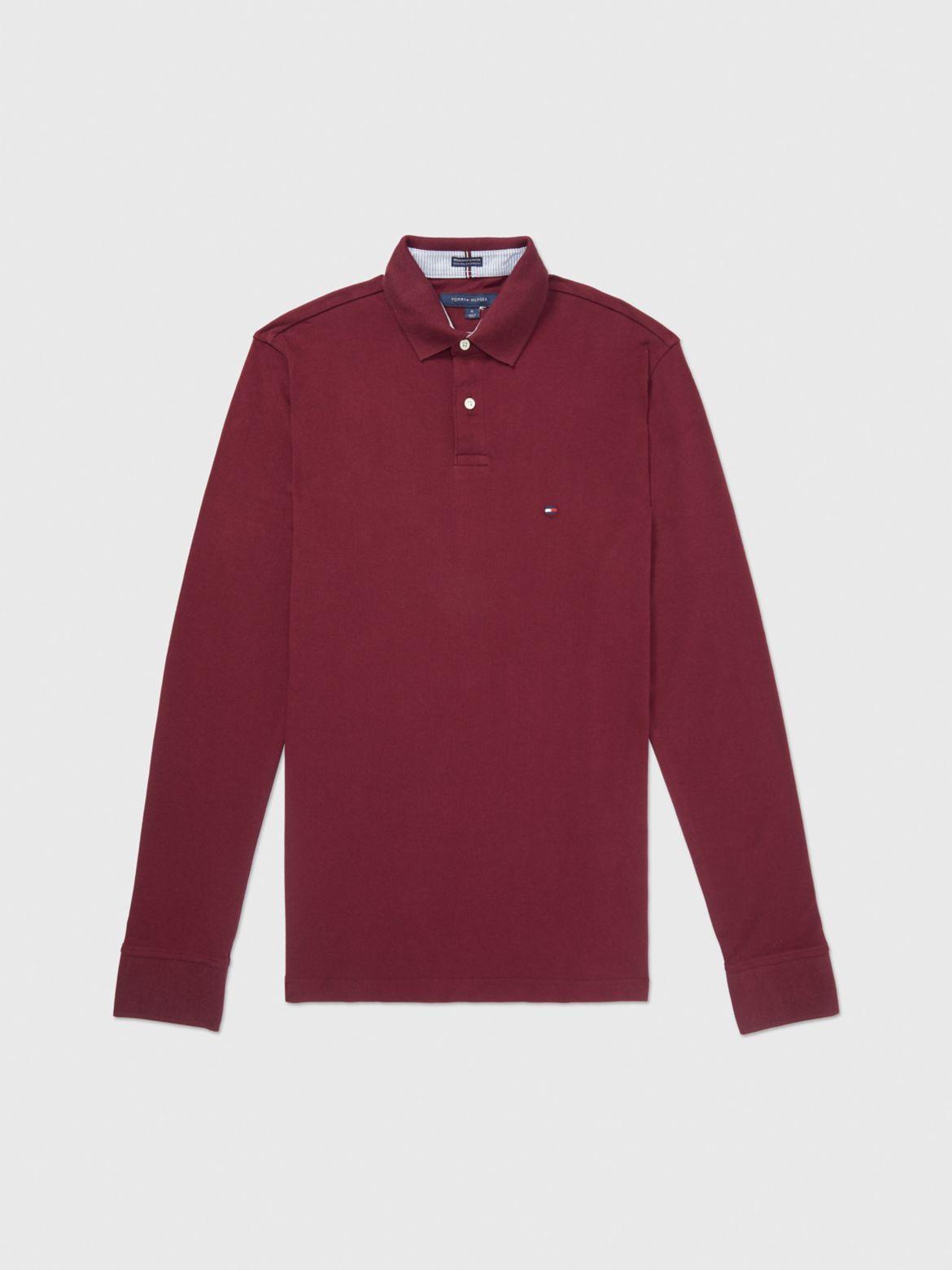 Tommy Hilfiger Men's Regular Fit Solid Long-Sleeve Polo Product Image