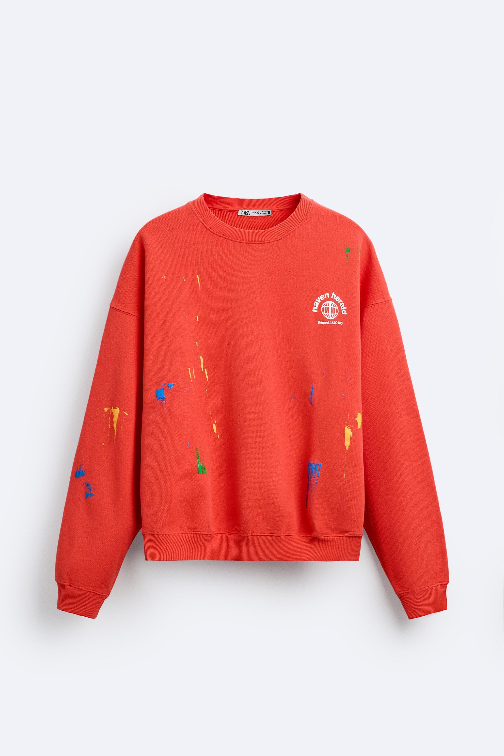 SPLATTER EFFECT TEXT SWEATSHIRT Product Image