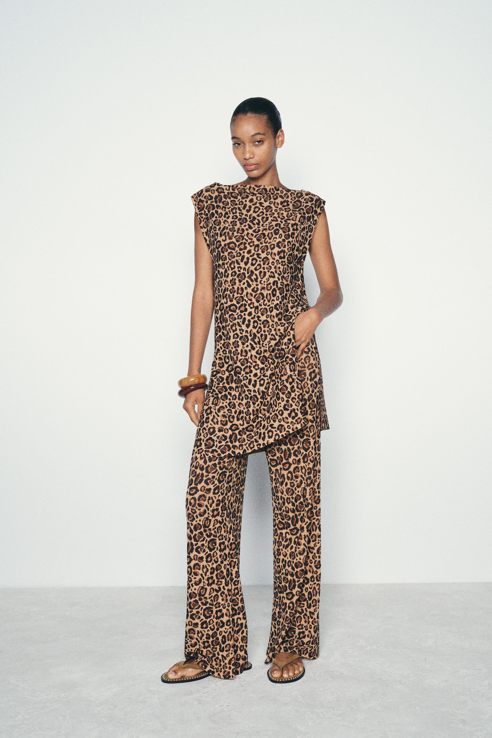 ANIMAL PRINT KNIT PANTS Product Image