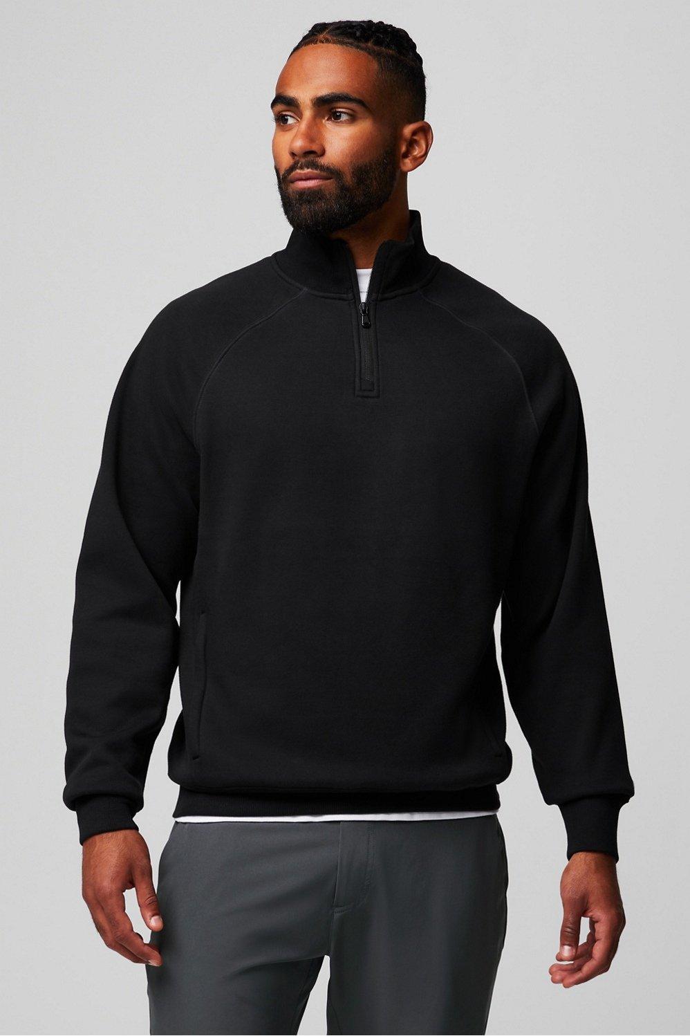 Fabletics Men The Go-To 1/4 Zip male black Size XXL Product Image