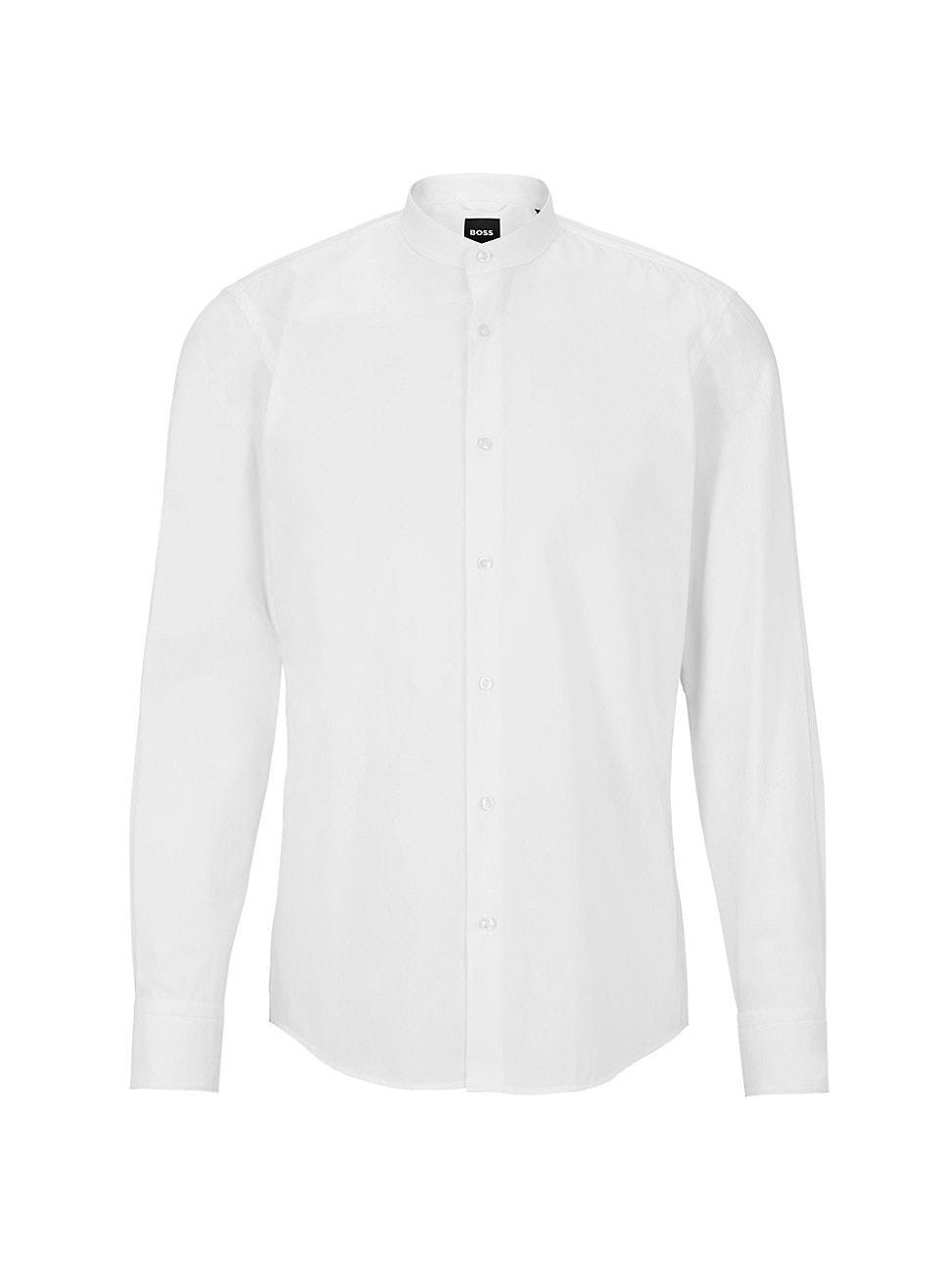 Mens Slim-Fit Shirt In Easy-Iron Cotton Poplin Product Image