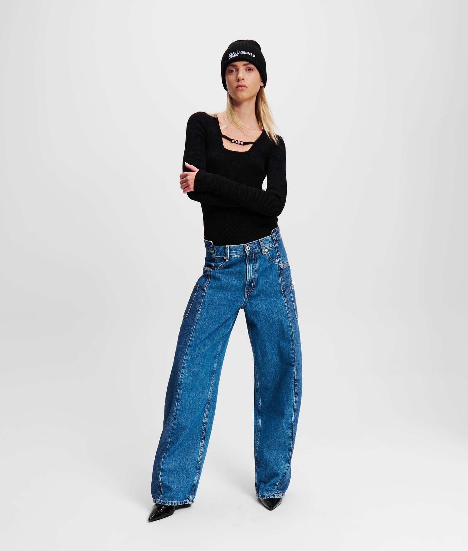 KLJ DECONSTRUCTED MID-RISE BAGGY JEANS Product Image