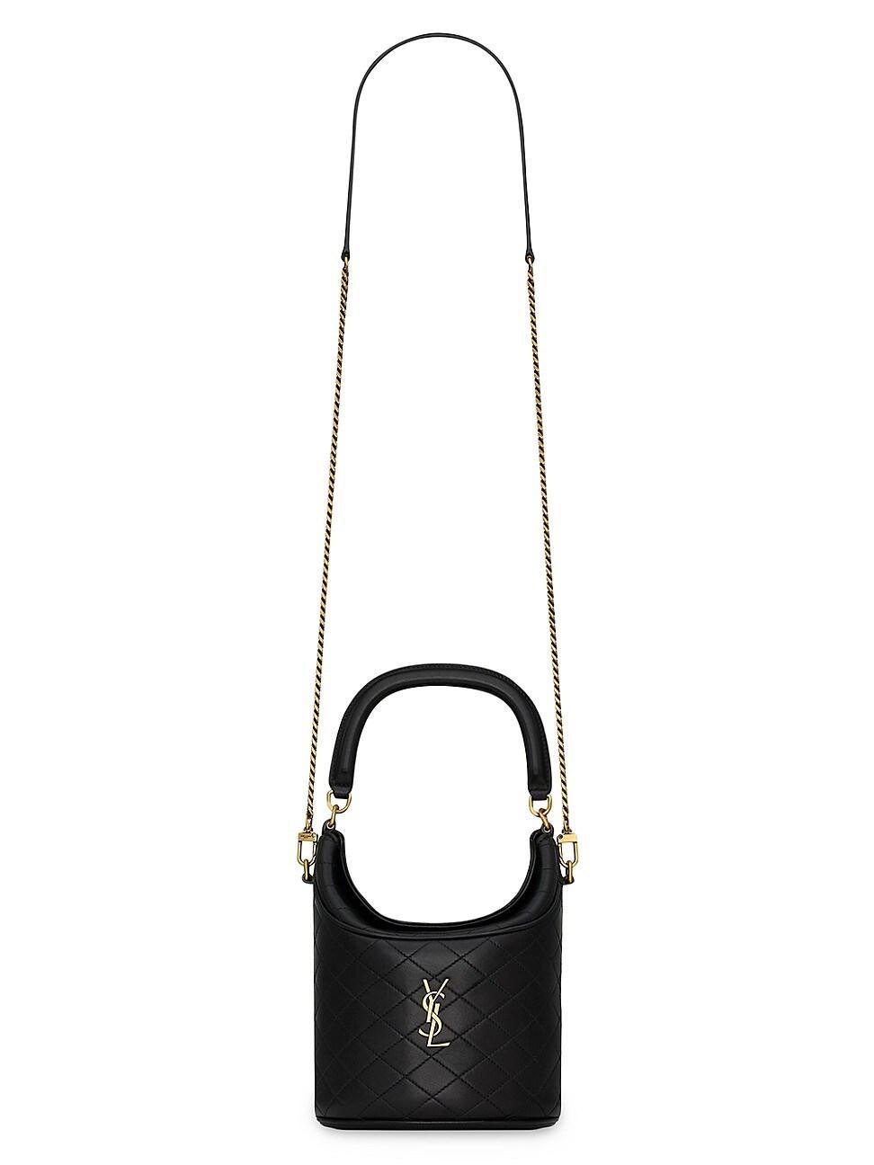 Womens Gaby Mini Bucket Bag in Lambskin Product Image