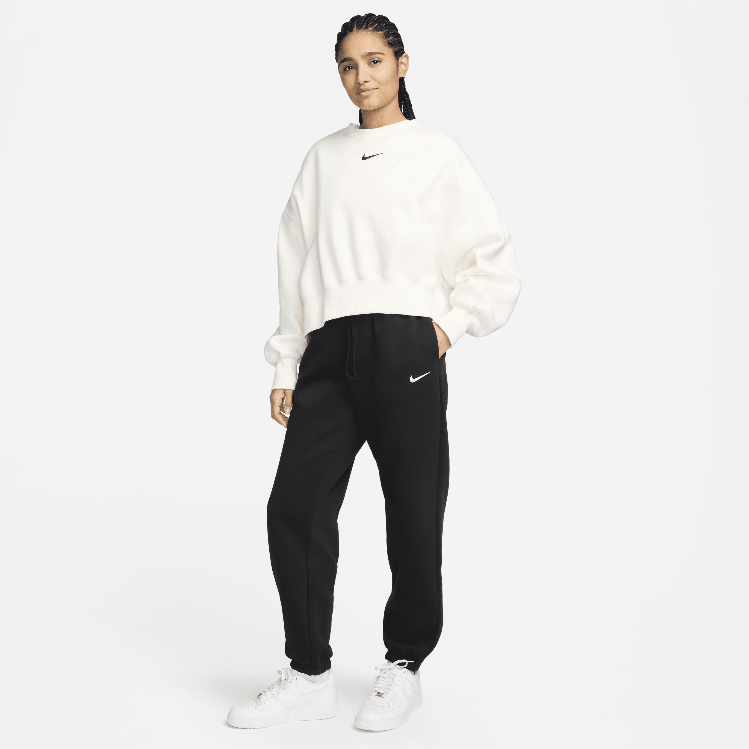 Nike Womens Nike Phoenix HR OS Pants - Womens Black/White Product Image