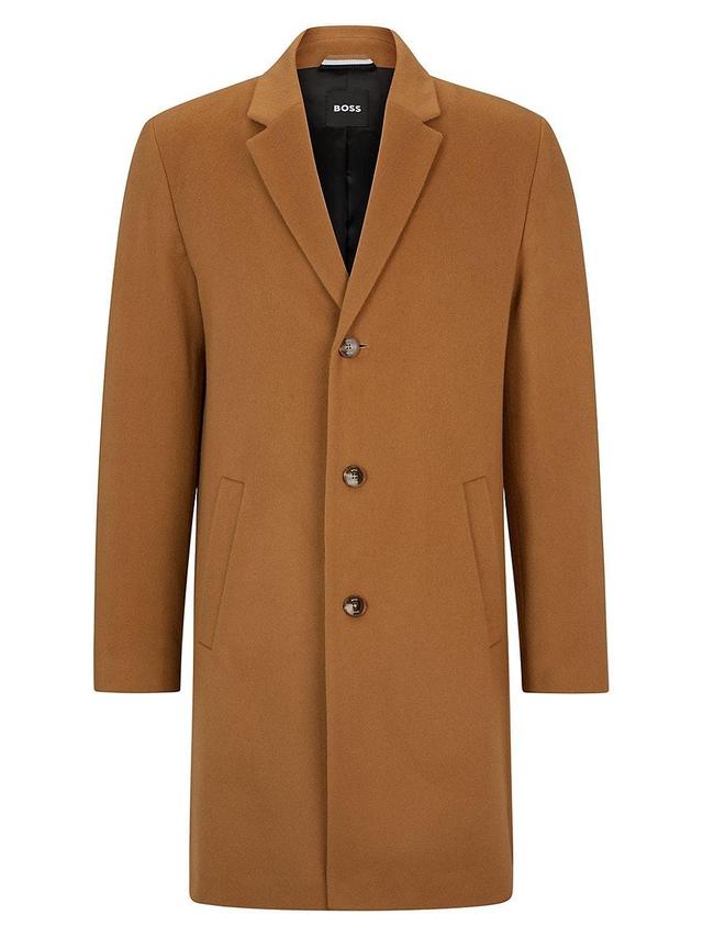 Mens Wool-Blend Coat with Full Lining Product Image