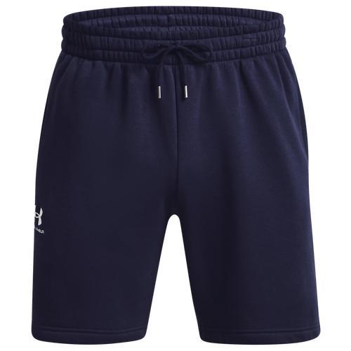 Under Armour Mens Essential Fleece Shorts - Midnight Navy/White Product Image