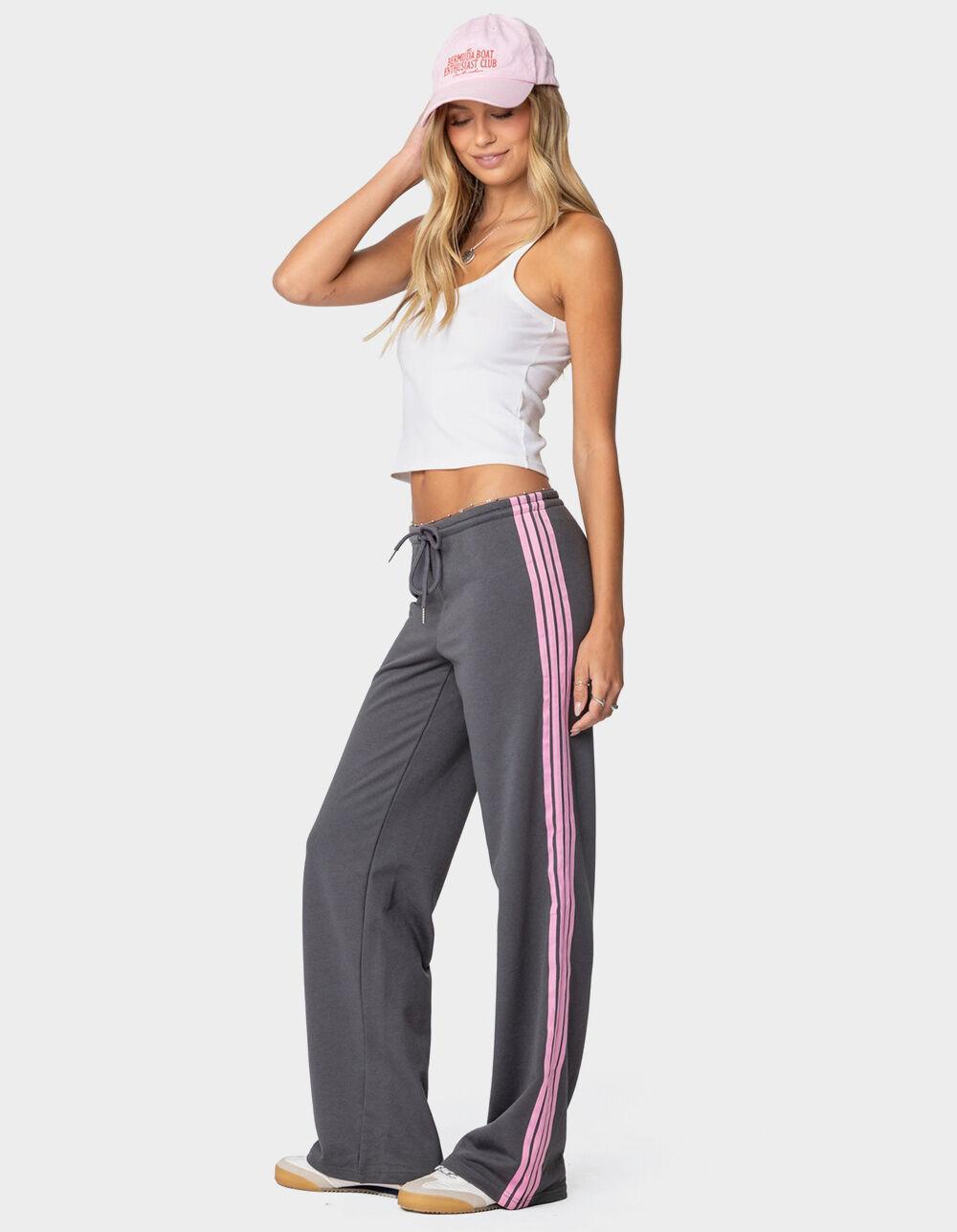 EDIKTED Averie Contrast Striped Sweatpants Product Image