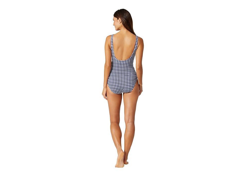 Tommy Bahama Gingham Wrap Front One Piece Swimsuit Product Image